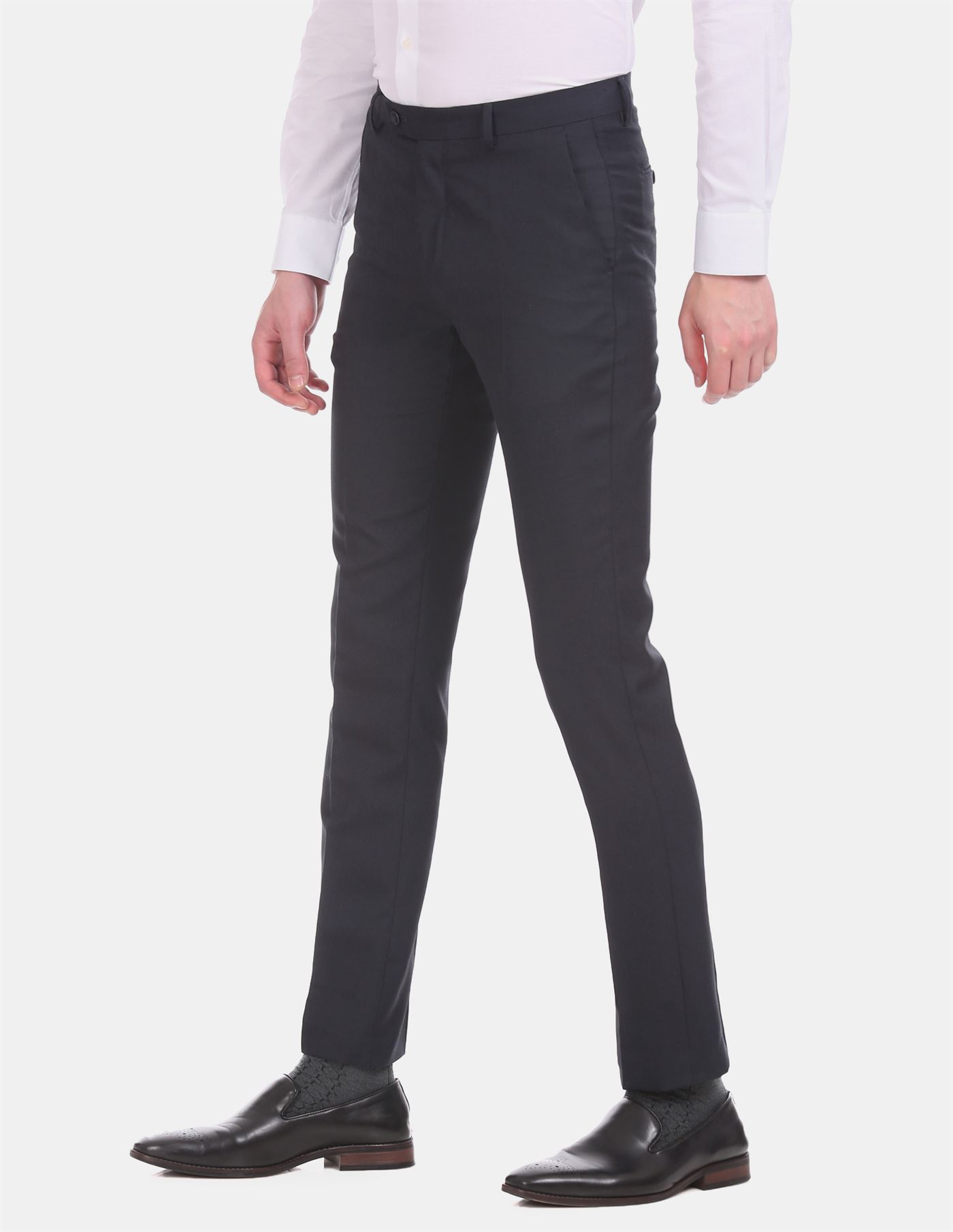 Arrow Men Formal Wear Navy Blue Trouser